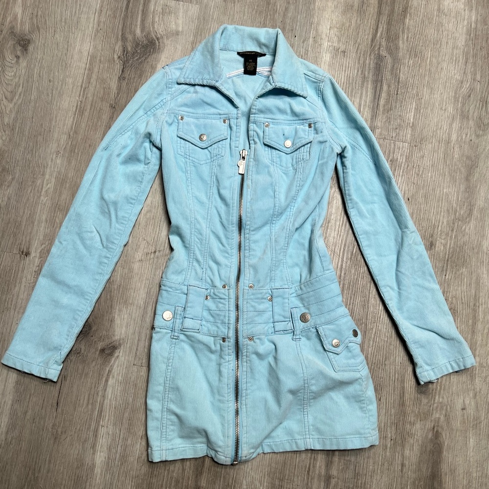 Rocawear women’s light blue, corduroy jacket. X-small.